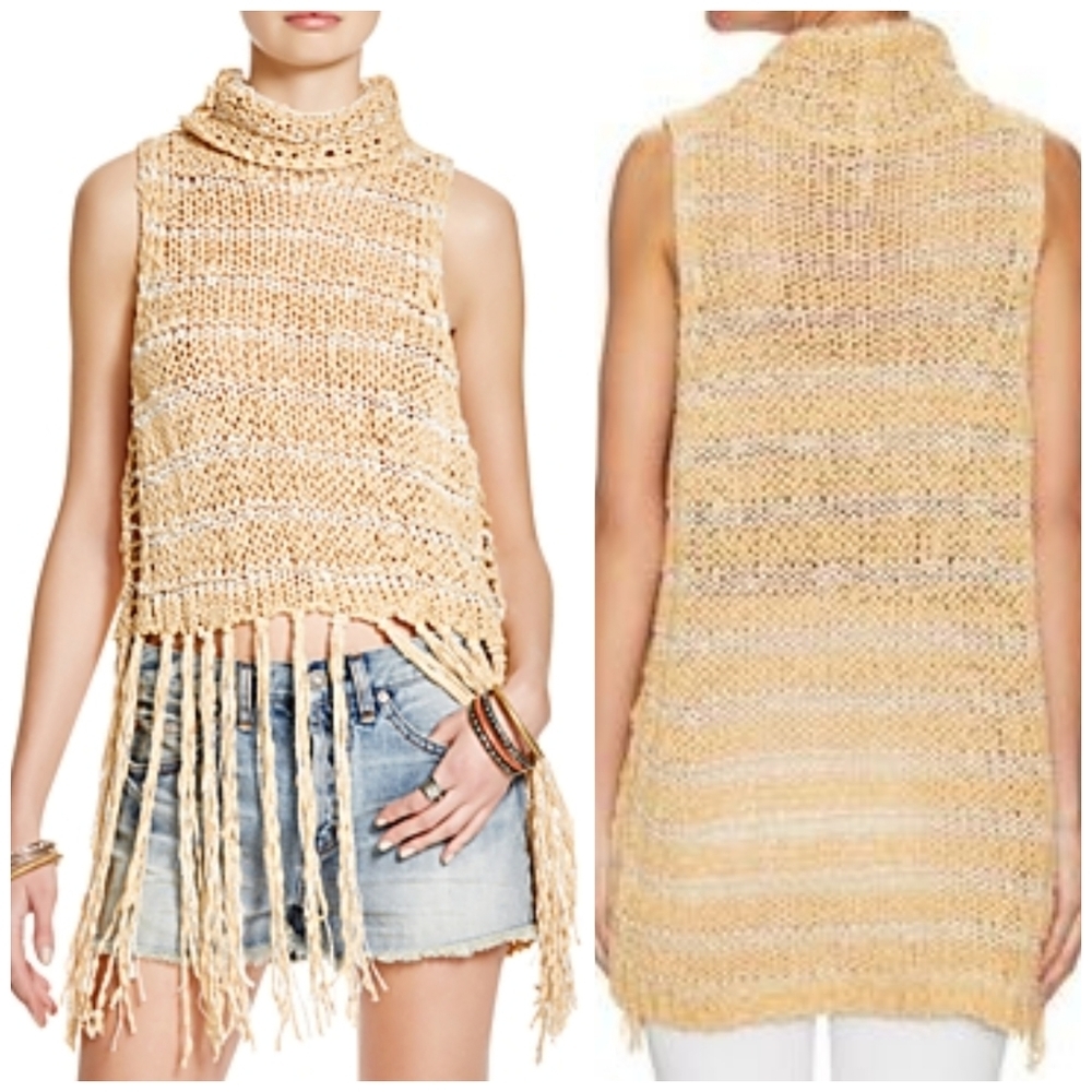 Free People Folksong fringe top size M